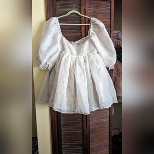 Selkie Reversible Heritage Rose Puff Dress